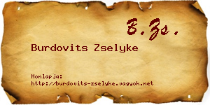 Burdovits Zselyke névjegykártya